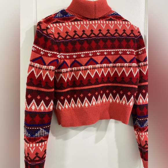 ASOS patterned coral turtleneck sweater - Picture 2 of 4